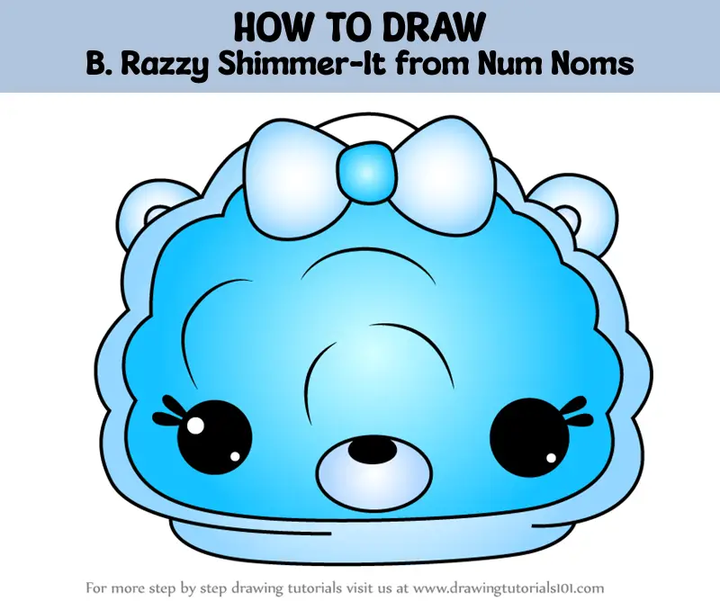 How To Draw B Razzy Shimmer It From Num Noms Num Noms Step By Step