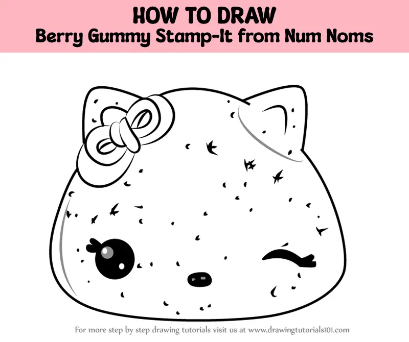 How To Draw Berry Gummy Stamp It From Num Noms Num Noms Step By Step