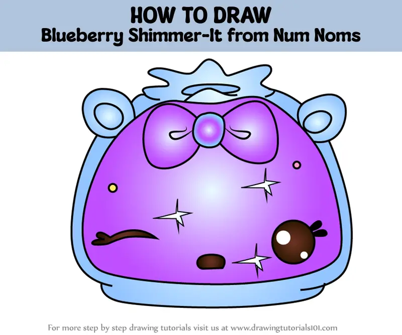 How To Draw Blueberry Shimmer It From Num Noms Num Noms Step By Step