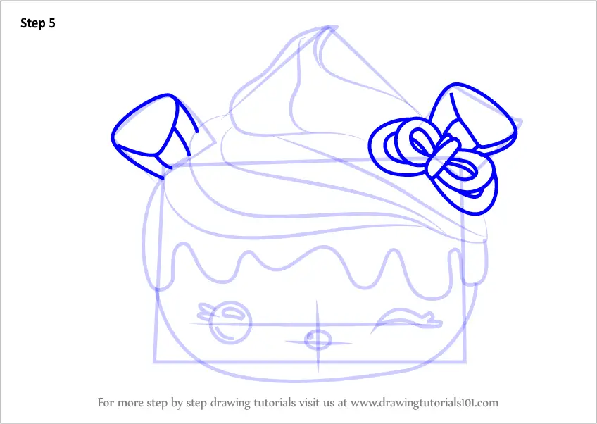 How To Draw Cherry Cheesecake From Num Noms Num Noms Step By Step