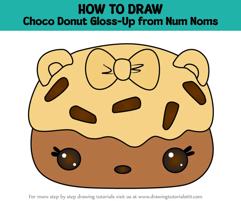 How To Draw Choco Donut Gloss Up From Num Noms Num Noms Step By Step