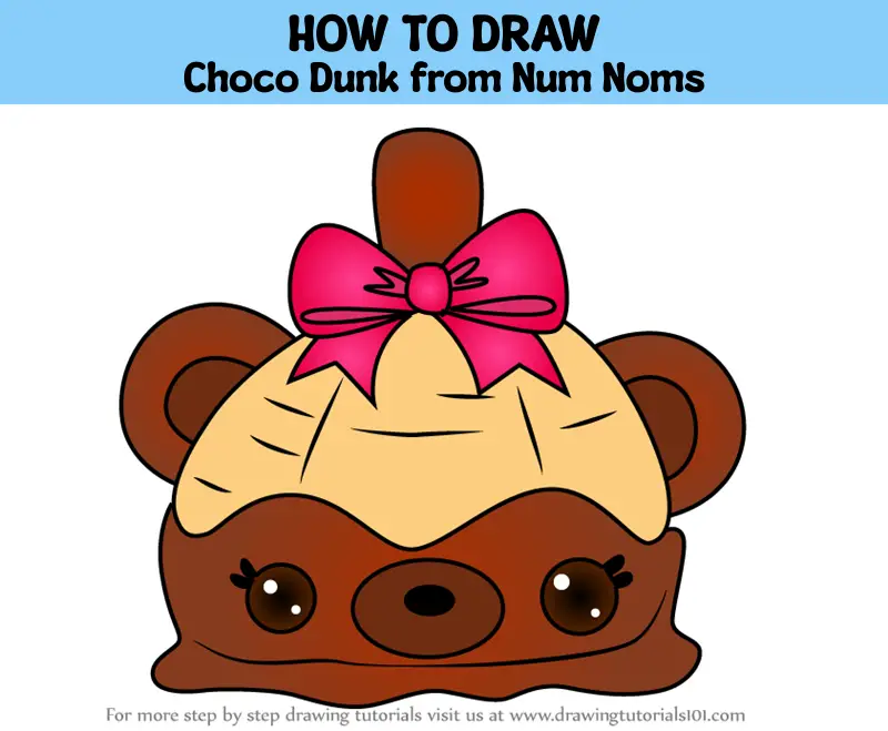 How To Draw Choco Dunk From Num Noms Num Noms Step By Step