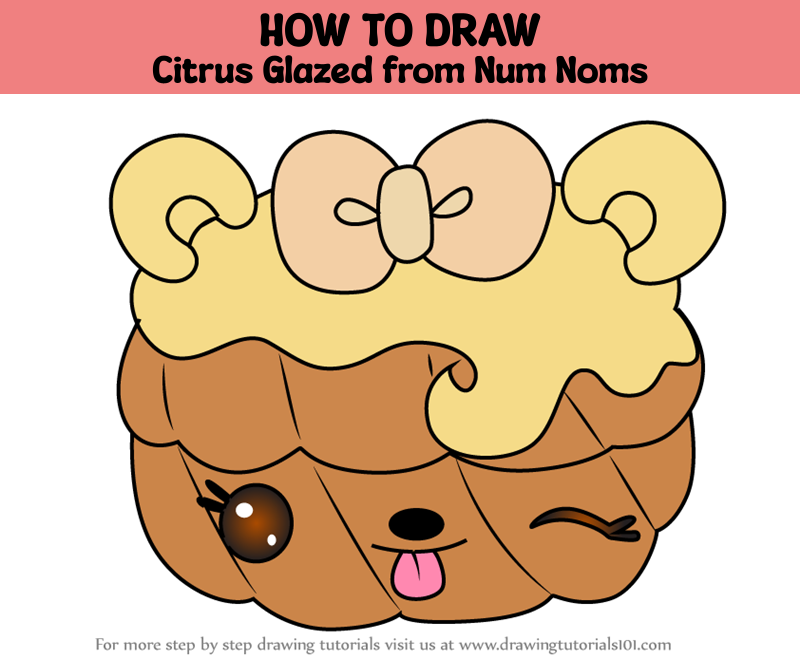 How To Draw Citrus Glazed From Num Noms Num Noms Step By Step