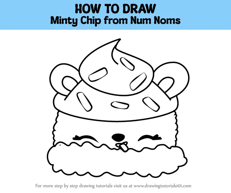 How To Draw Minty Chip From Num Noms Num Noms Step By Step