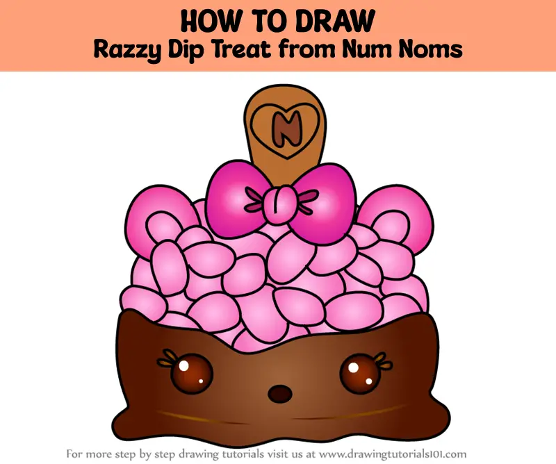 How To Draw Razzy Dip Treat From Num Noms Num Noms Step By Step