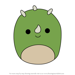 How to Draw Derek the Dinosaur from Squishmallows