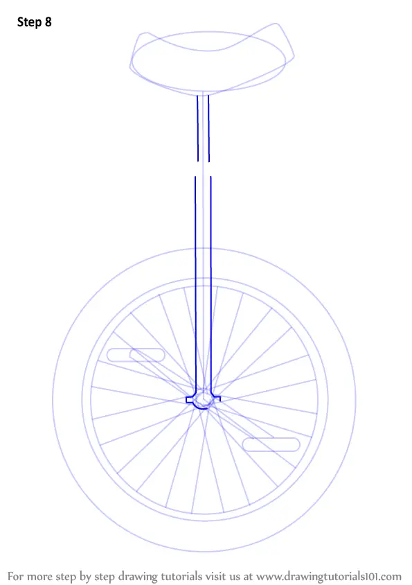 Step by Step How to Draw a Unicycle