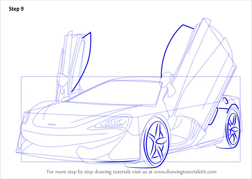 How To Draw Mclaren S Sports Cars Step By Step