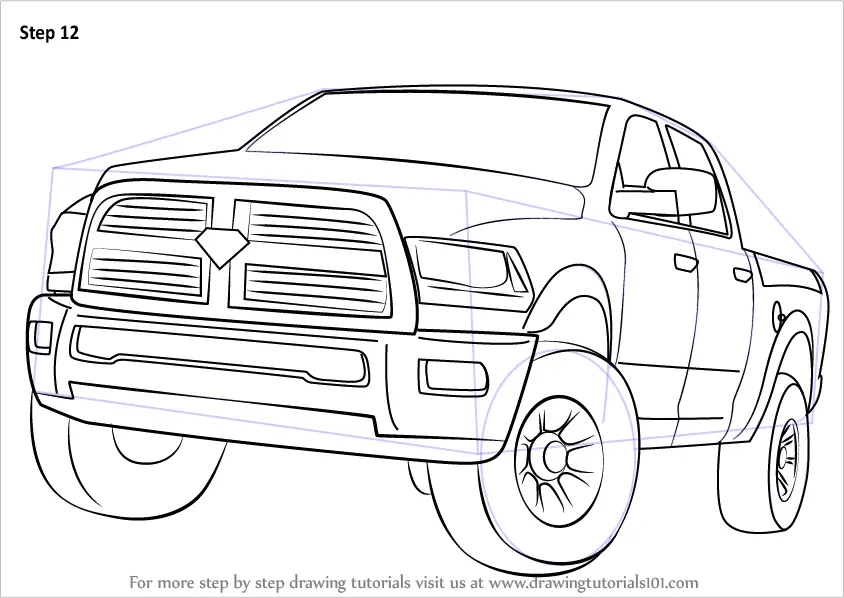 Learn How to Draw a Ram Truck (Trucks) Step by Step ...