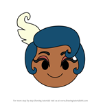 How to Draw Almost There Tiana from Disney Emoji Blitz