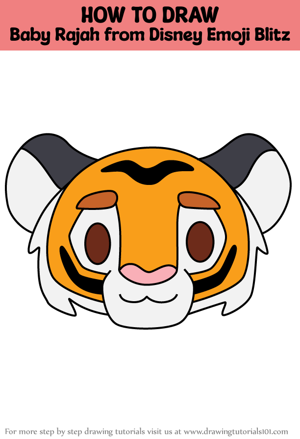 How To Draw Baby Rajah From Disney Emoji Blitz Disney Emoji Blitz