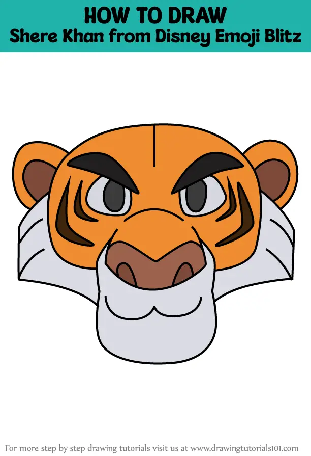 How To Draw Shere Khan From Disney Emoji Blitz Disney Emoji Blitz