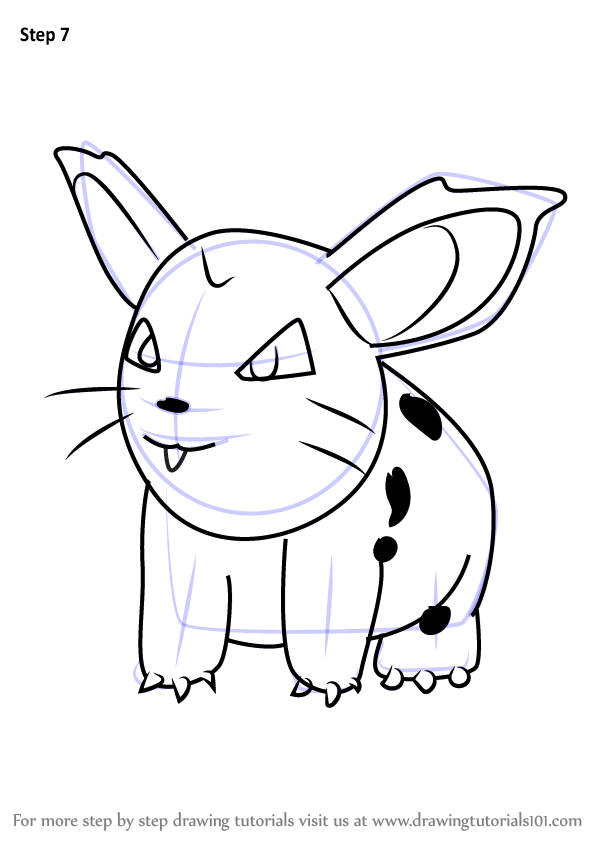 How To Draw Nidoran Female From Pokemon Go Pokemon Go Step By Step