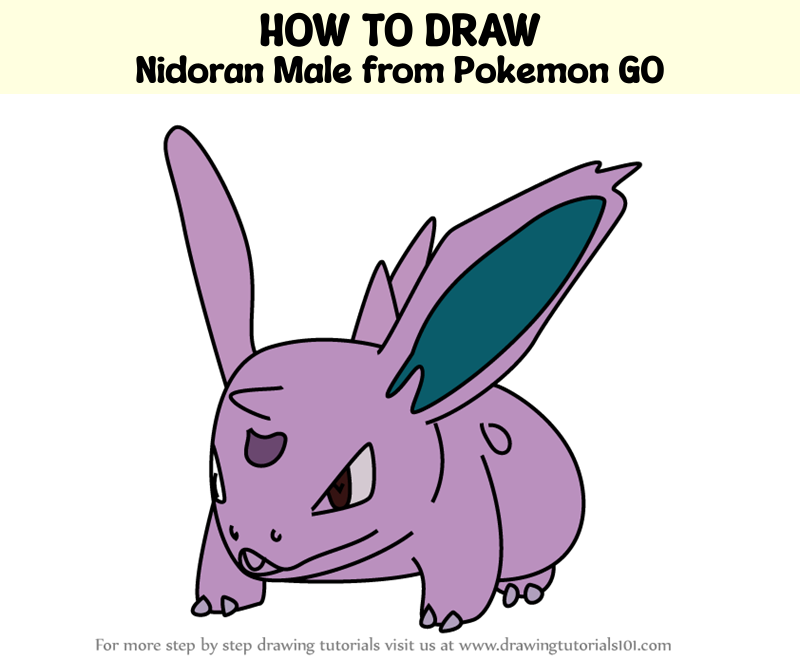 How To Draw Nidoran Male From Pokemon GO Pokemon GO Step By Step