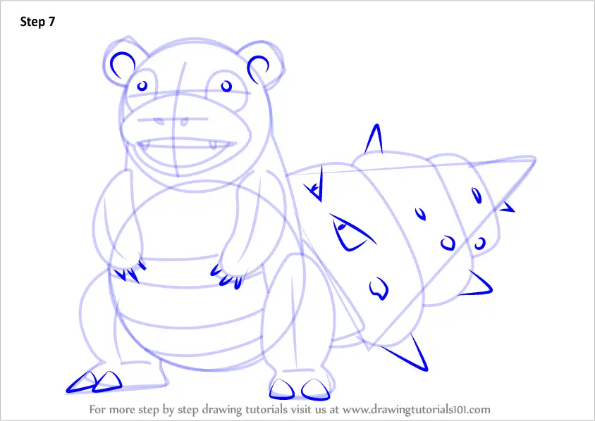 Learn How To Draw Slowbro From Pokemon GO Pokemon GO Step By Step