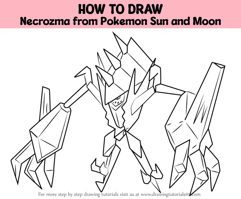 How to Draw Necrozma from Pokemon Sun and Moon Pokémon Sun and Moon