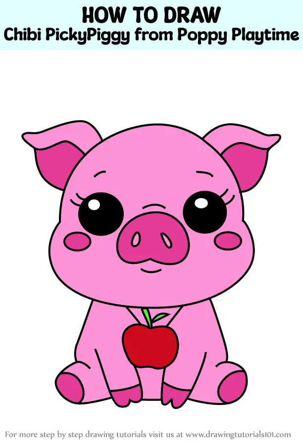 How To Draw Chibi Pickypiggy From Poppy Playtime Poppy Playtime Step