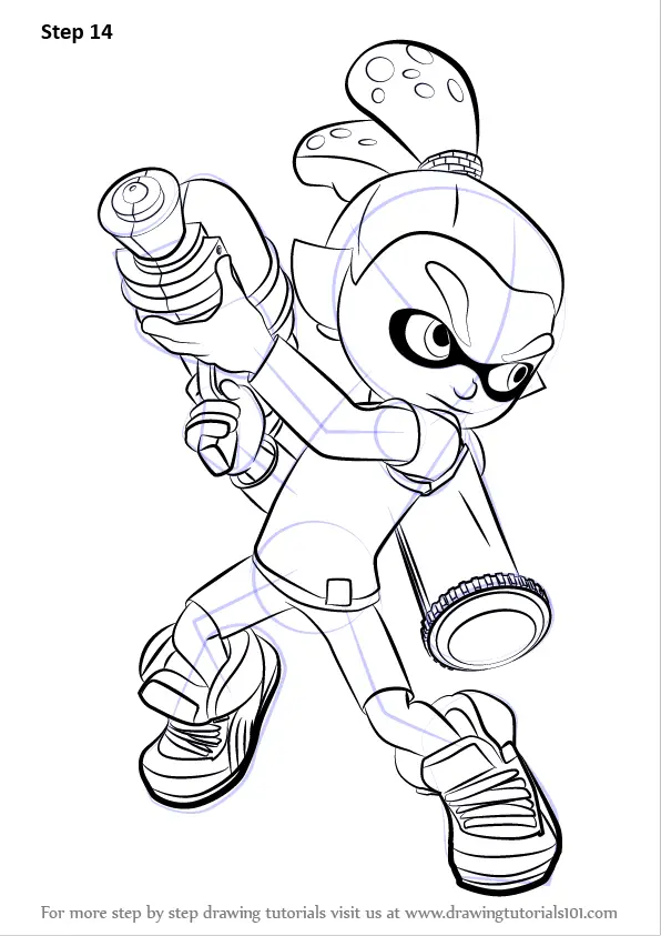 Learn How to Draw Inkling Male from Splatoon (Splatoon) Step by Step