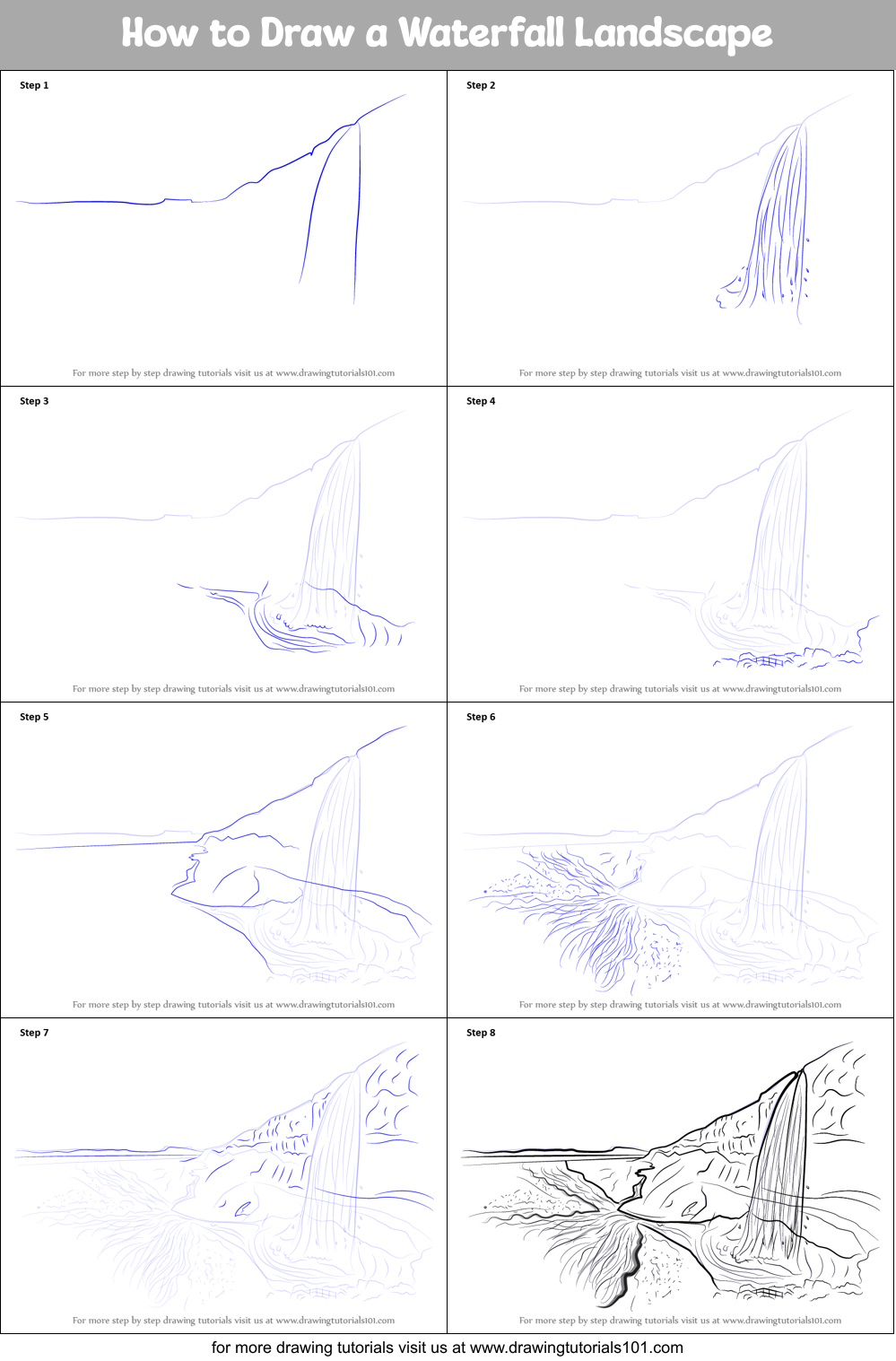 easy landscape drawings step by step