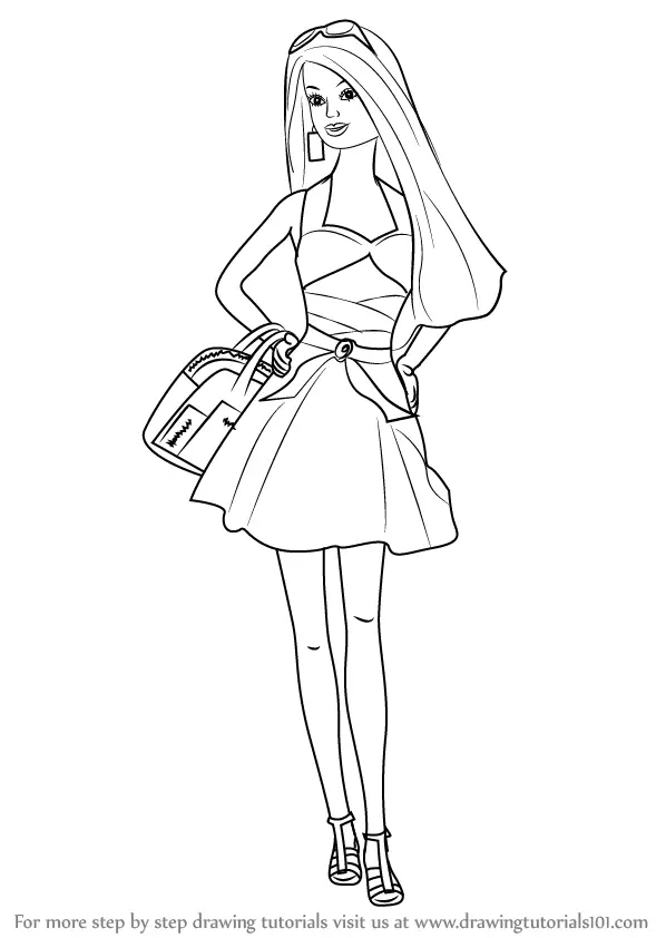 Pencil Sketch of Barbie Doll  DesiPainterscom