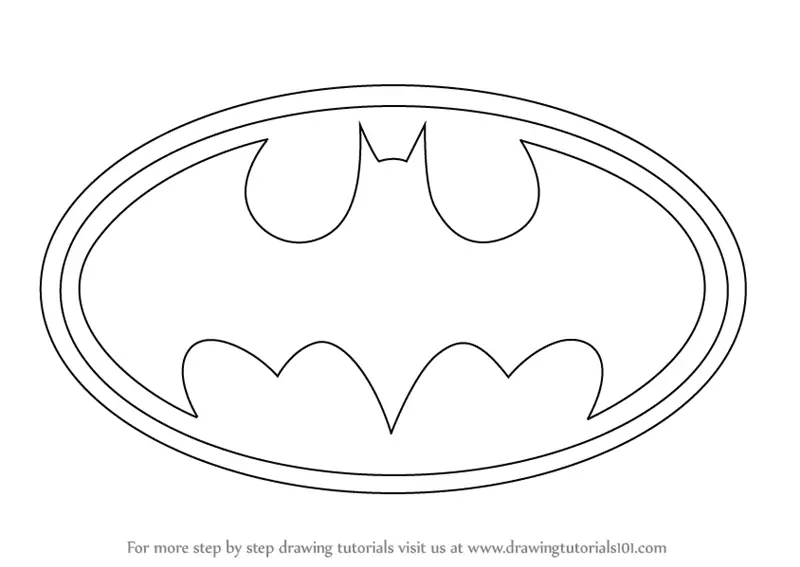batman symbol drawing