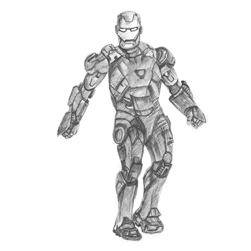 Iron Man Drawing  How To Draw Iron Man Step By Step