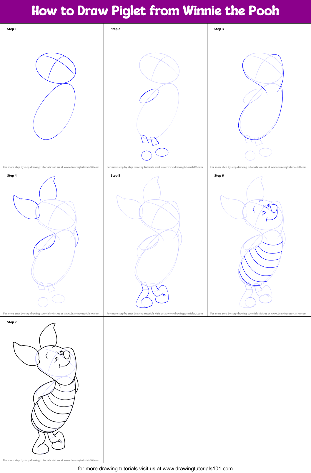 How to Draw Winnie the Pooh VIDEO & Step-by-Step Pictures