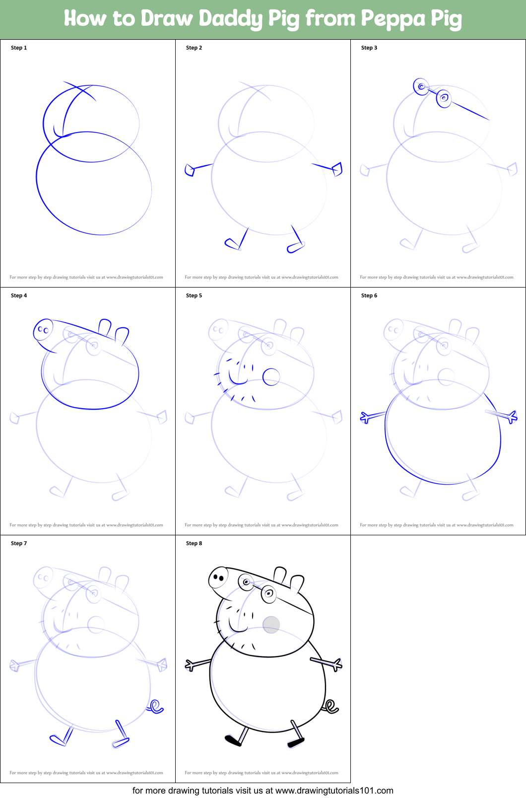 How to Draw Peppa pig step by step  12 Easy Phase  Video