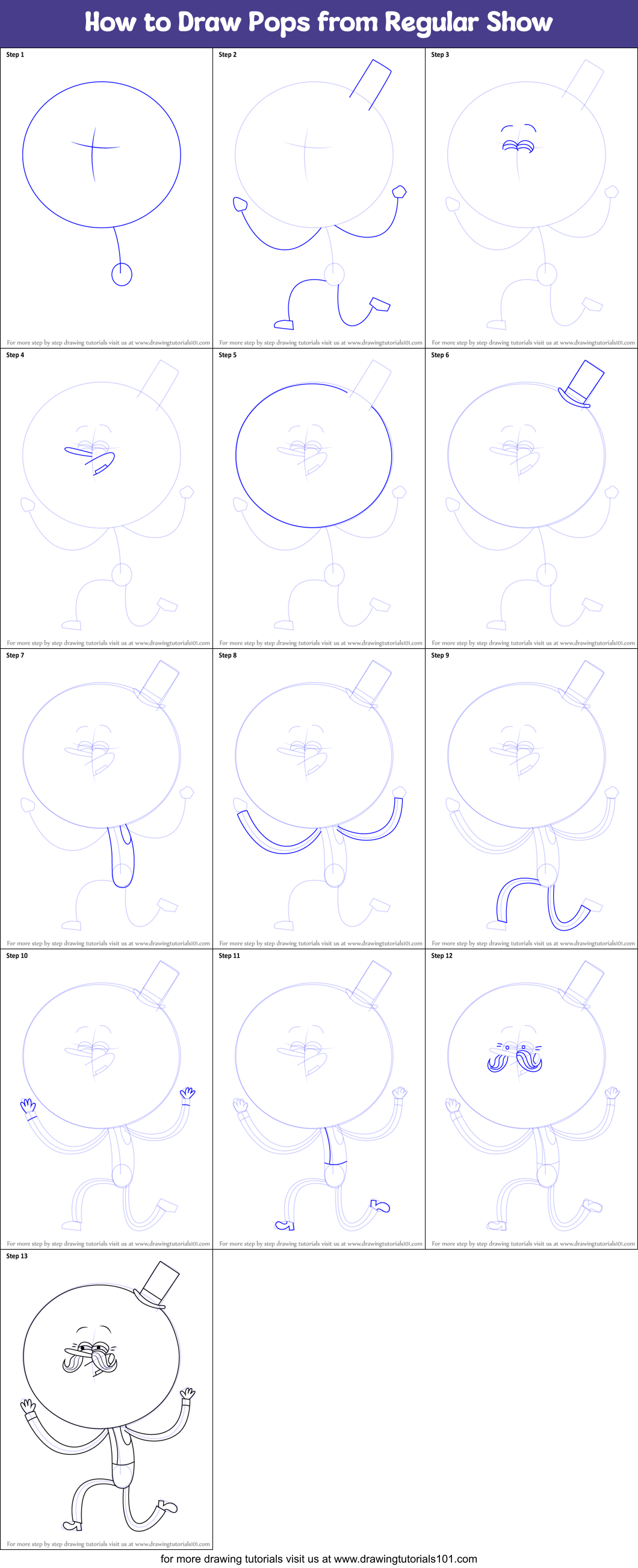 how to draw regular show pops