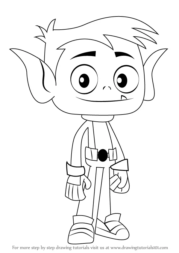 how to draw beast boy from teen titans go