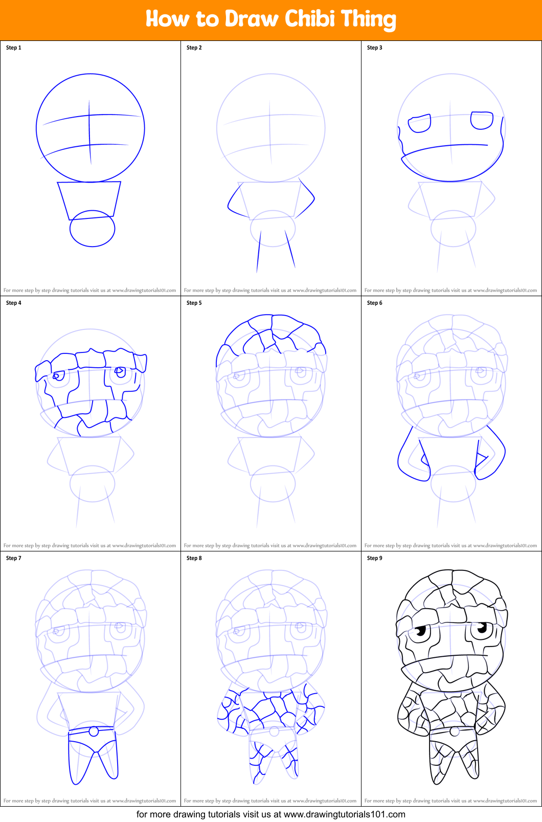 How To Draw Chibi Thing Printable Step By Step Drawing Sheet Drawingtutorials101 Com