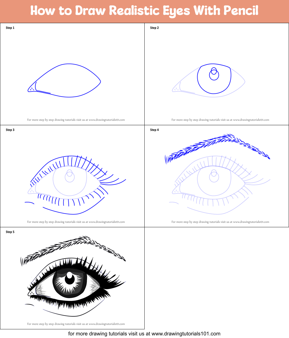 how to draw simple eyes step by step