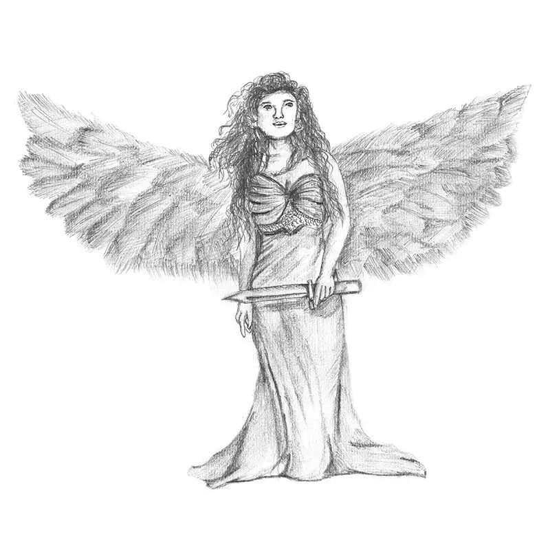 angel drawings in pencil for kids
