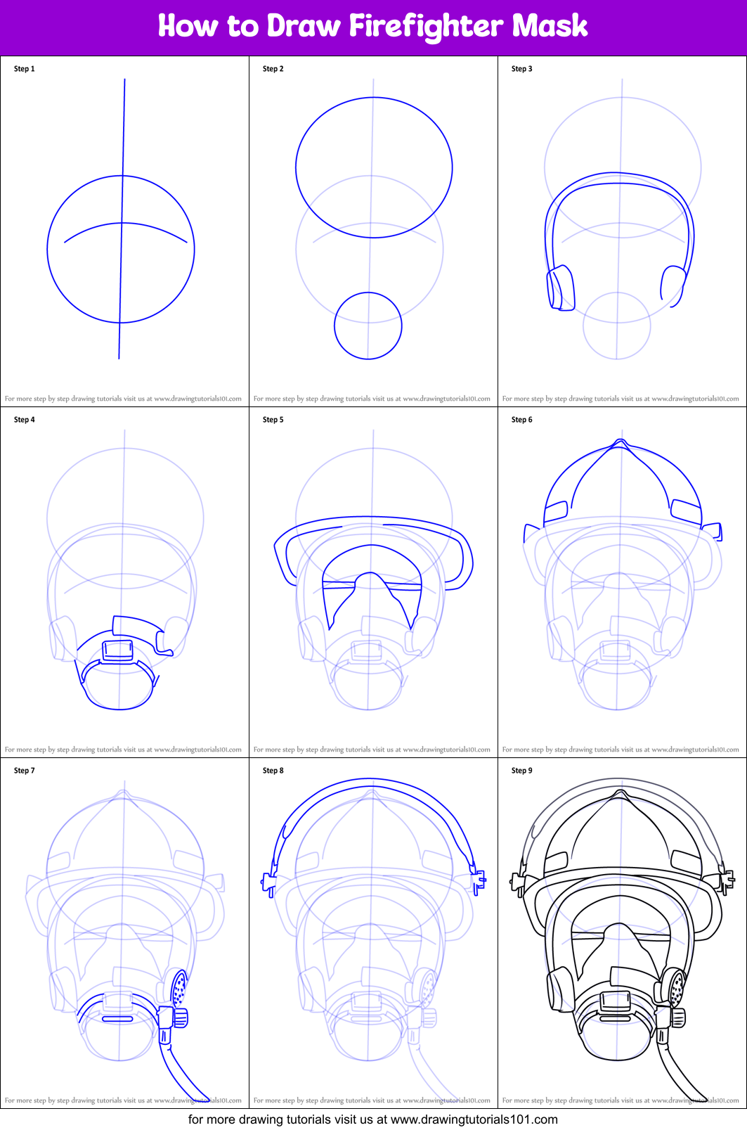 How To Draw Firefighter Mask Printable Step By Step Drawing Sheet Drawingtutorials101 Com - fireman mask roblox