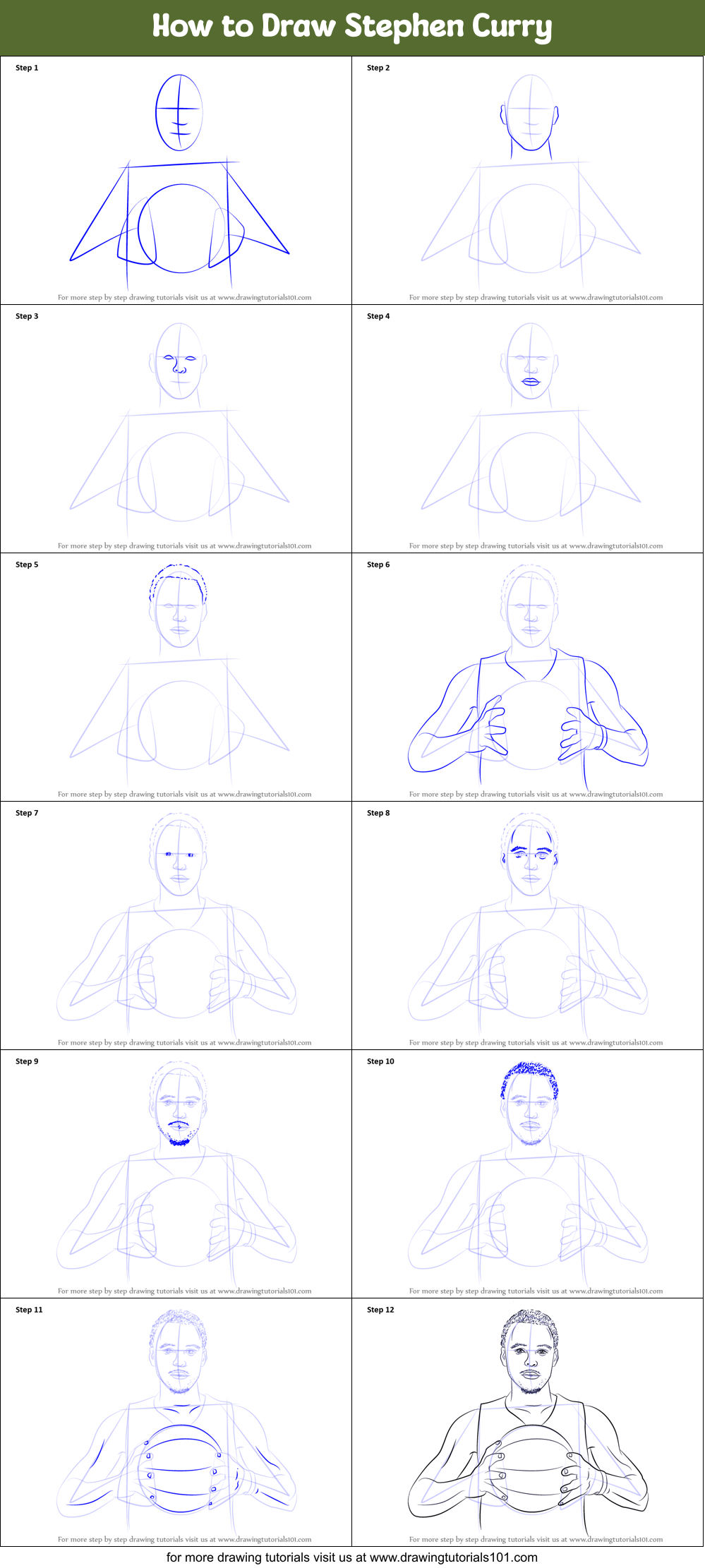How to draw Stephen Curry  NBA stepbystep guide by drawitcute on  DeviantArt
