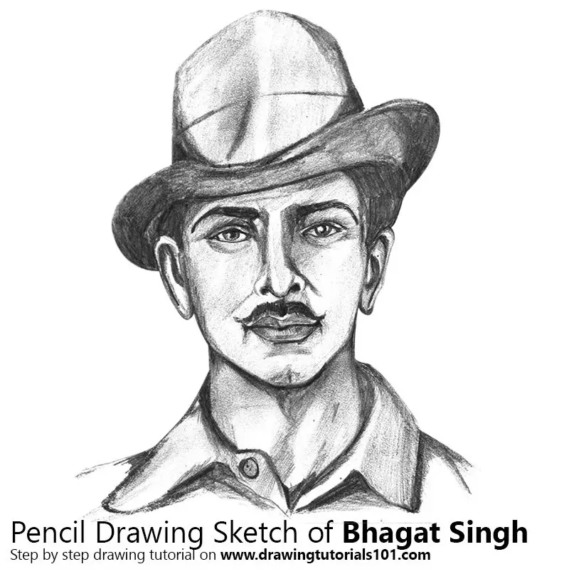 Buy Bhagat Singh Large Size Water color painting on Heavy Chart Handmade  Painting by JATINDER PAL SINGH. Code:ART_7399_47412 - Paintings for Sale  online in India.