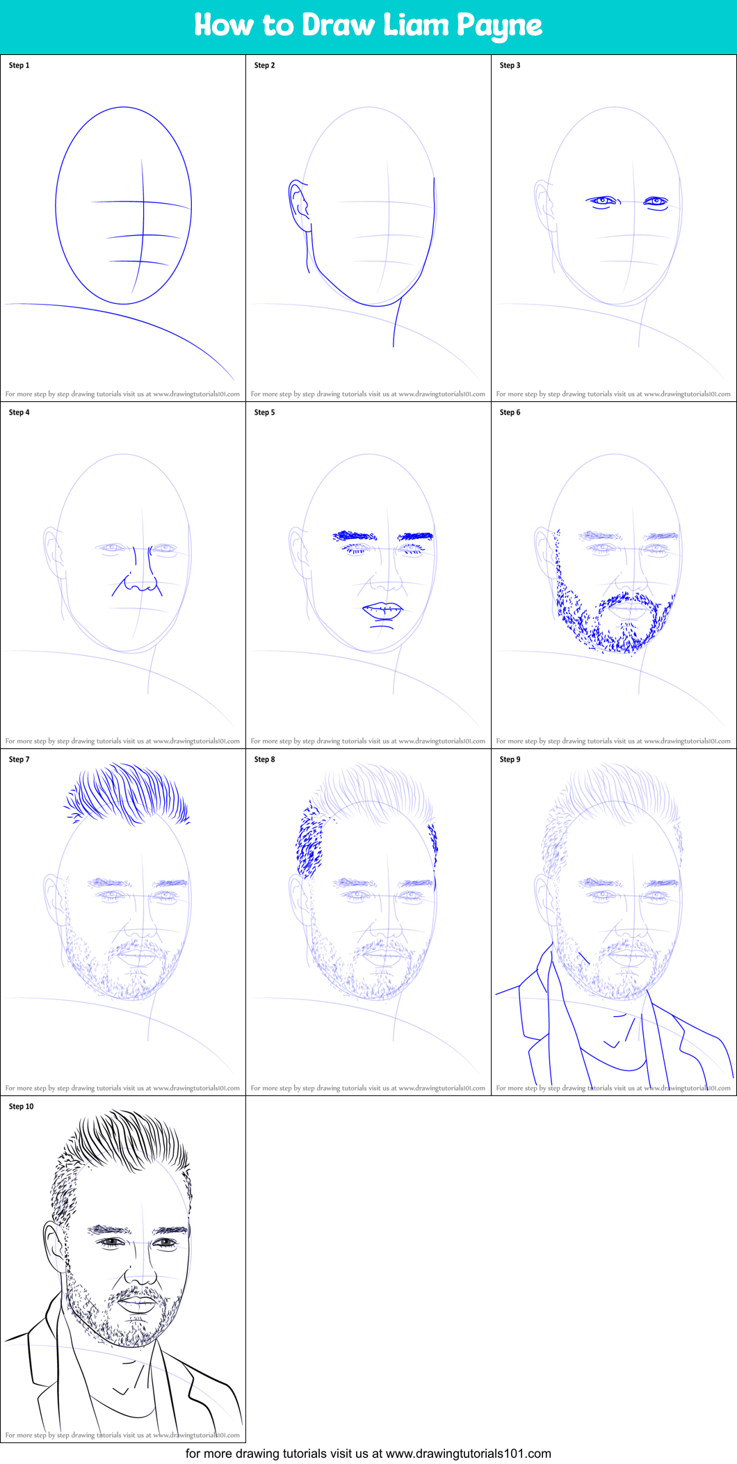 How to draw Drawing Liam Payne Dibujando a Liam Payne  YouTube