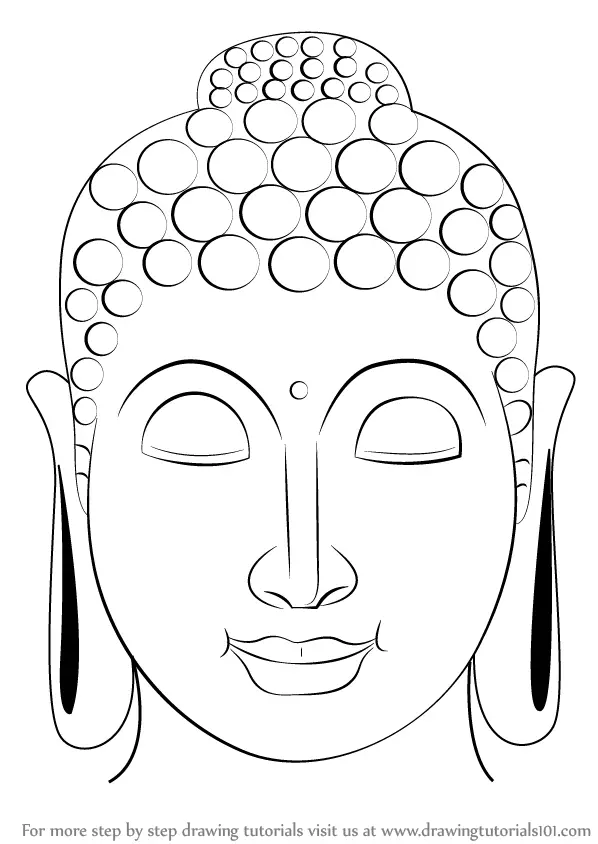Premium Vector  Buddhas head vector line art on white background