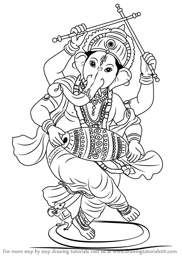 Lord Ganesha Handmade Wall Painting with Frame  Pen Sketch Drawing   Ganpati Painting Frames for