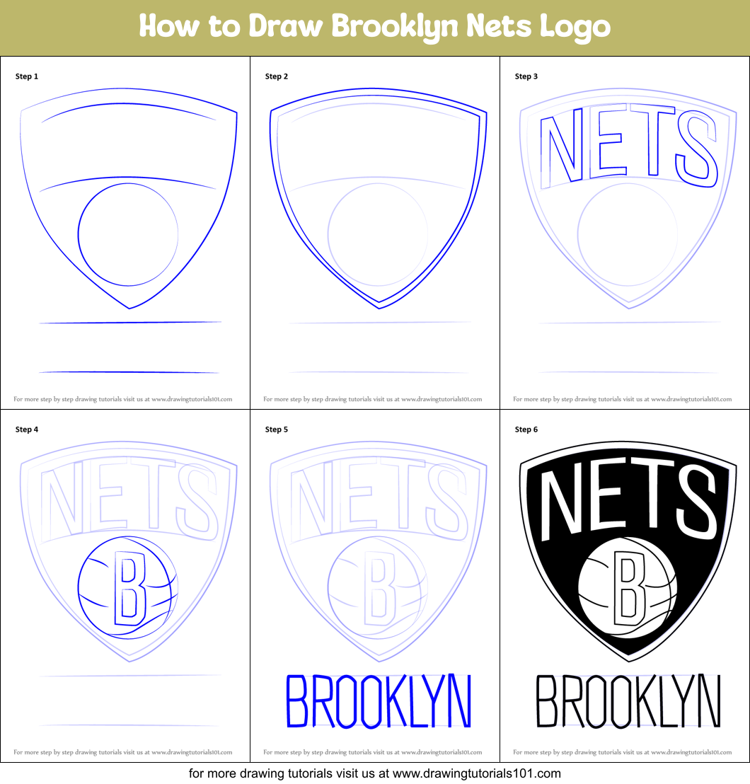 How to Draw New Jersey Nets, Basketball Logos