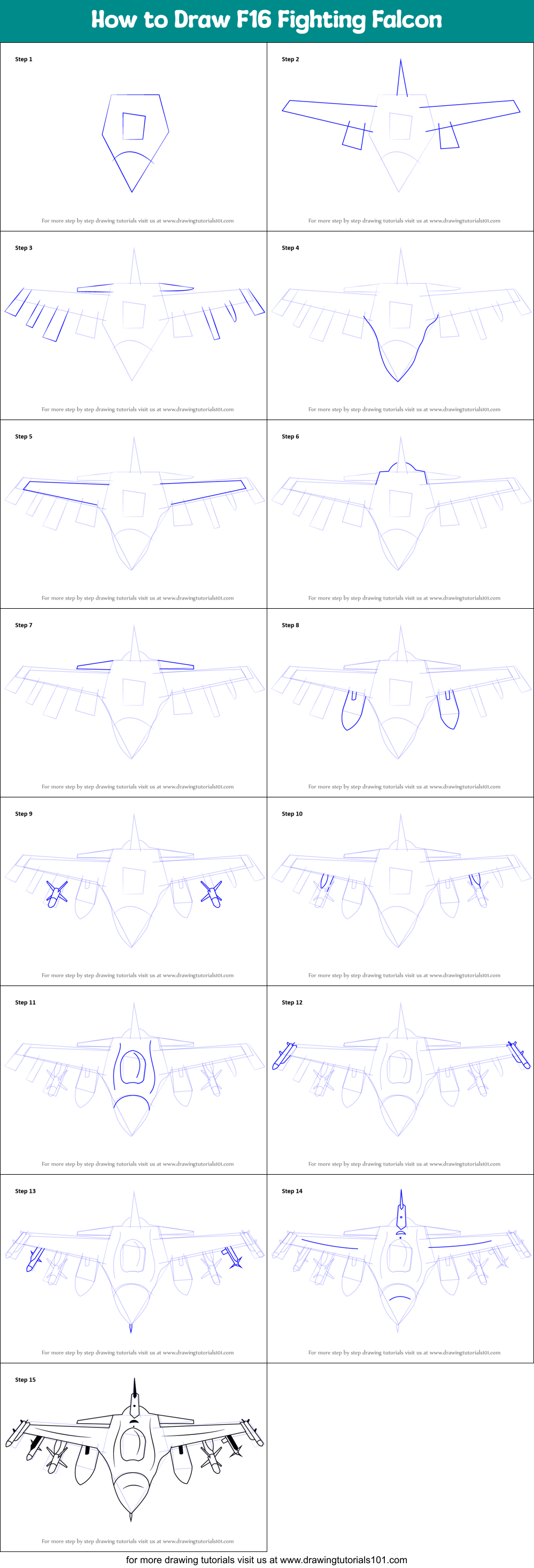 How To Draw F16 Fighting Falcon Printable Step By Step Drawing Sheet Drawingtutorials101 Com - roblox fighting falcon
