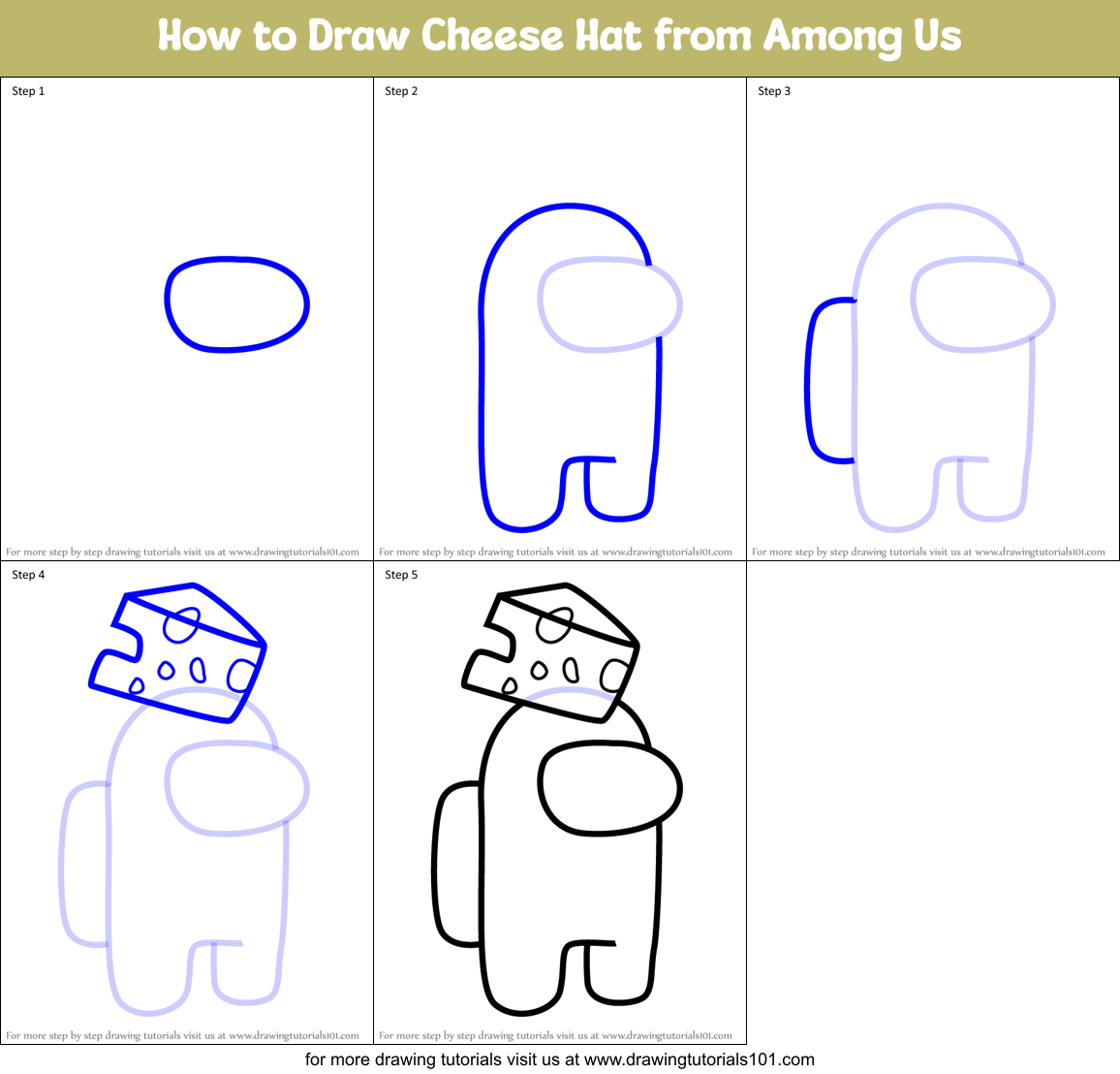 How To Draw Cheese Hat From Among Us Printable Step By Step Drawing Sheet Drawingtutorials101 Com - roblox cheese hat