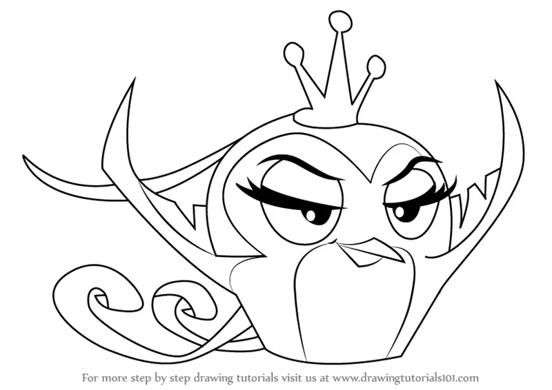 Learn Draw Gale Angry Birds Step Drawing Tutorials Coloring Pages