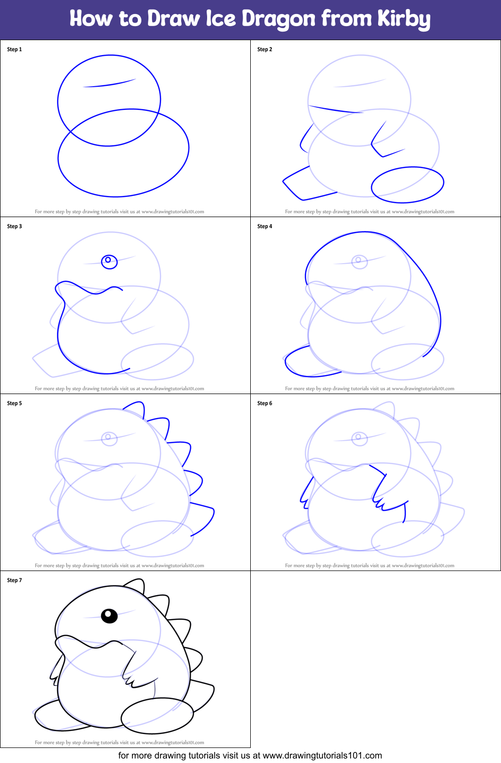 easy ice dragon drawings