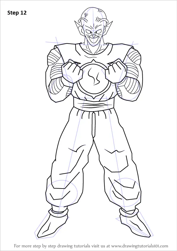 HOW TO DRAW PICCOLO FROM DRAGON BALL 