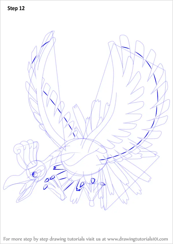 How to Draw Ho-Oh from Pokemon (Pokemon) Step by Step