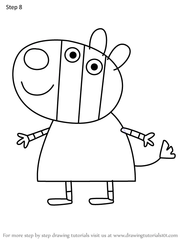 Zoe Zebra In Peppa Pig Coloring Page