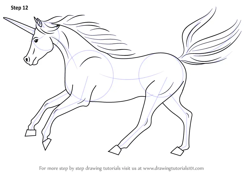 10 Amazing and Easy Step by Step Tutorials & Ideas on How to Draw a Unicorn  with Pencils and more…