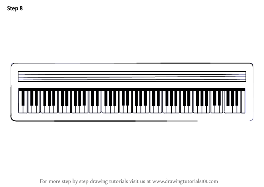 How to Draw a Piano - Really Easy Drawing Tutorial