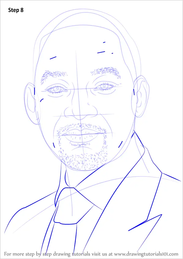 How to Draw Will Smith, Coloring Page, Trace Drawing